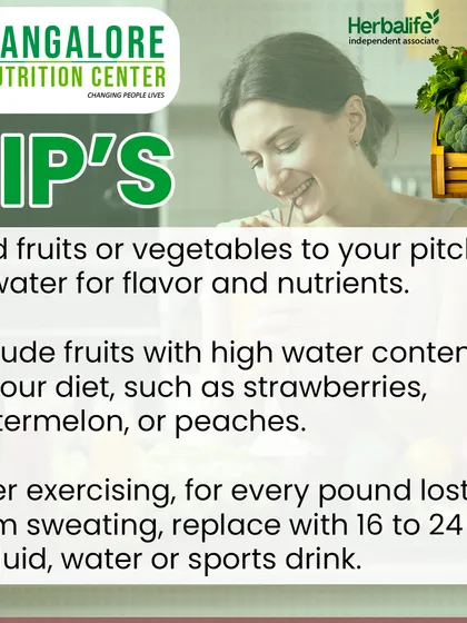 This visual guide offers practical advice for hydration, including post-workout fluid replacement. These are the kinds of actionable tips you'll receive as part of our daily support system.