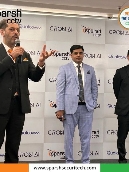My founder, Mr. Sanjeev Sehgal, alongside partners from Cron AI during our joint launch event. This partnership marks a new era in security innovation.