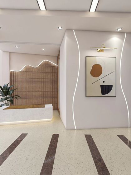 This club features a modern and minimalist design with flowing curves. We used a neutral color palette, terrazzo flooring, and unique lighting to create a chic and dynamic environment for recreation and socializing, including a dedicated game zone.