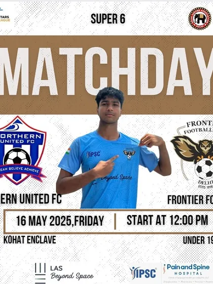 Match day announcement for our U-19 team against Northern United FC.