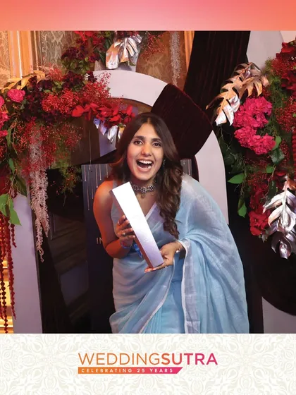 The pure excitement of winning an award, perfectly captured in our booth. We focus on creating an environment where guests feel comfortable expressing their genuine emotions.