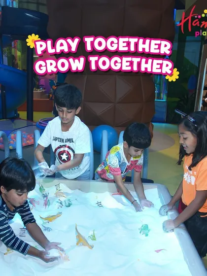 Play together, grow together. Watching kids laugh, share, and connect with new pals in our sensory sand pit is what playtime is all about.