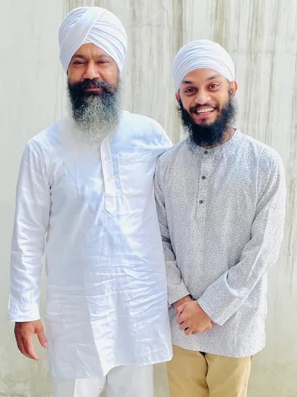 With my Ustad ji, my teacher. On Guru Purnima, I offer my deepest respects. Everything I know and play is a reflection of his grace and teachings. This connection to my Parampara, or tradition, is the most important part of my life as a musician.