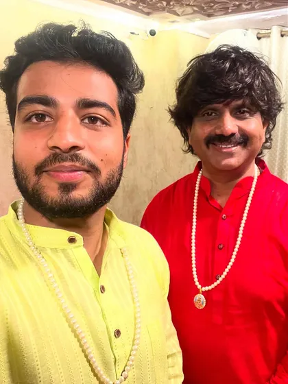 A selfie with the legendary flutist Pt. Ajay Prasanna uncle ji after a memorable concert. Every moment spent with him, on or off stage, is full of learning and joy.