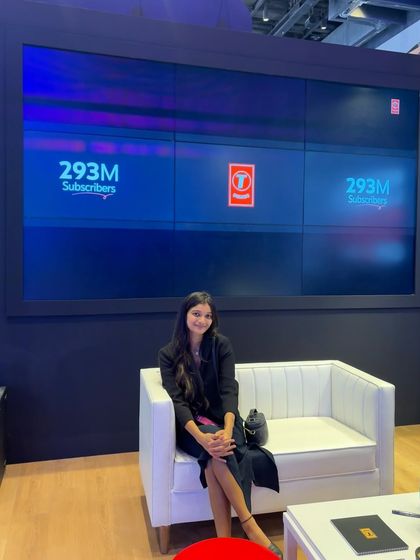 Posing at the T-Series booth during the Wave Summit. It's motivating to be surrounded by the biggest names in music.