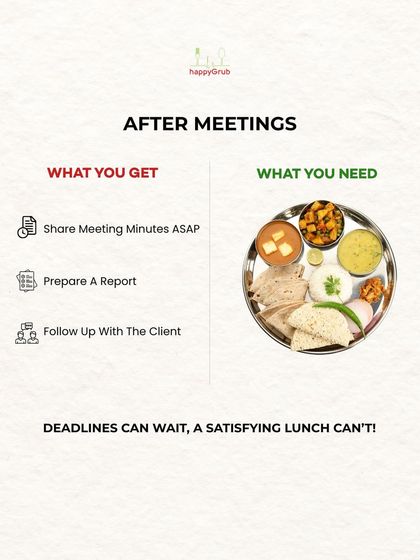 After back-to-back meetings, you need more than just another task list. You need a satisfying lunch. Our wholesome thali is the perfect reward for a busy day.