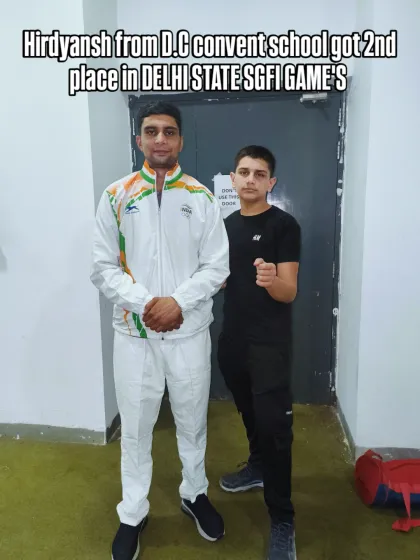 Hirdyansh from D.C. Convent School achieved 2nd place in the Delhi State SGFI Games. I am proud of his commitment and performance.