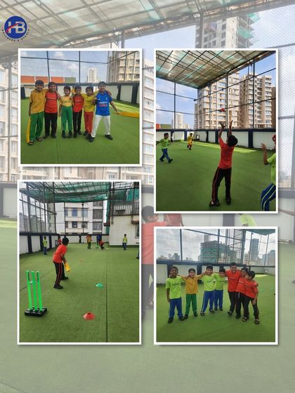 Push your limits and power up your game. This collage shows our young athletes engaged in cricket training on a modern turf facility, highlighting the energy of our sessions.