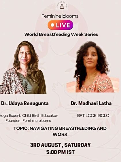 Navigating breastfeeding and work is a common challenge for new mothers. We collaborated with Feminine Blooms for this Instagram Live session, where our own Dr. Madhavi offered expert tips and techniques for working moms.