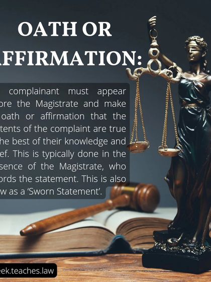 When filing a PCR, you must make a sworn statement under oath before the Magistrate, affirming that the contents of your complaint are true.