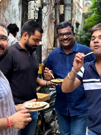 Pure enjoyment while tasting authentic street food. We create a friendly and fun atmosphere where you can relax and savor every bite with fellow food lovers in the heart of Old Delhi.