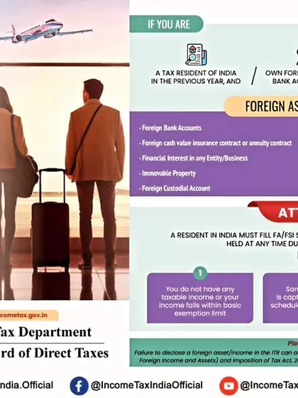 This official alert from the Income Tax Department is for taxpayers holding foreign assets or earning foreign income. It is mandatory to fill the Foreign Asset (FA) schedule in your ITR, and I can guide you through this complex disclosure process.