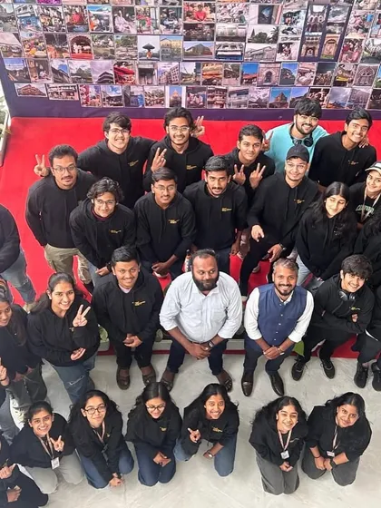 What a fantastic group of students at Dr. DY Patil University's School of Design. This photo captures the incredible energy after a mascot design session. Creating a positive and collaborative atmosphere is key to my workshops.