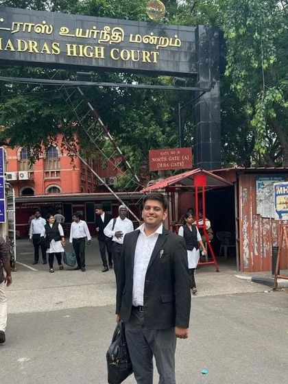 At the Madras High Court in Chennai. My work often takes me to different High Courts across India, allowing me to serve clients in various jurisdictions.