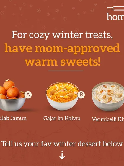 I believe every meal should end on a sweet note. Depending on the day, you might find classic Indian desserts in your order, from rich Gajar ka Halwa and syrupy Gulab Jamun to creamy Vermicelli Kheer.
