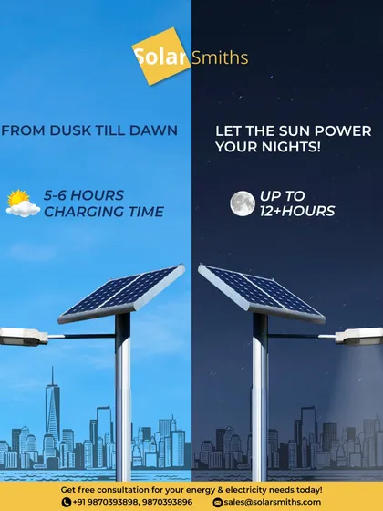 My services extend beyond rooftops. I provide solar-powered streetlights that charge in just 5-6 hours of daylight and provide over 12 hours of illumination, offering a reliable and green solution for public and private spaces.