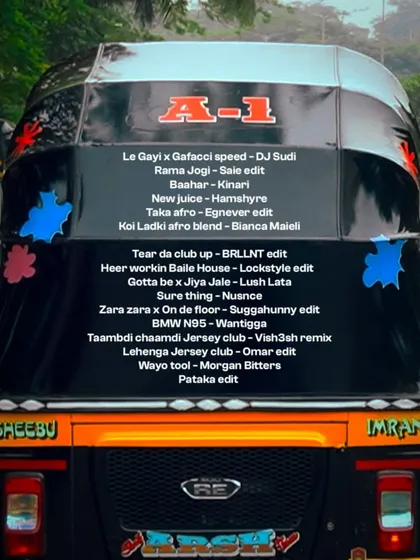 The second half of the set list from the rickshaw rave. So many great tracks that represent the sounds of the street.