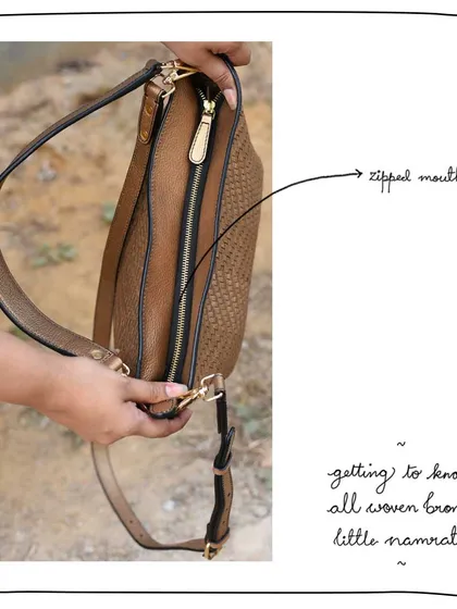 The Little Namrata features a secure zipped mouth to keep your belongings safe.