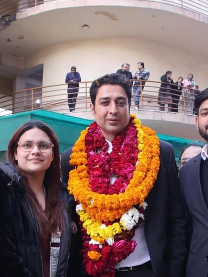 Posing with two of my supporters. My journey in the legal field has been shaped by the encouragement of friends and peers who believe in my vision for a stronger bar association.