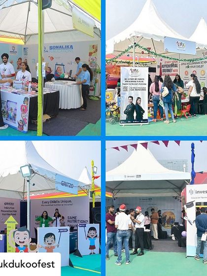 More scenes from the Kukdukoo Mumbai edition, highlighting the well-organized vendor stalls. My setup ensures clear walkways and a professional appearance for every exhibitor, from nutrition brands to educational partners.