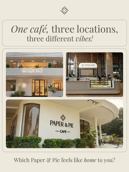 One cafe, three locations, three different vibes. A collage showing our Indiranagar, Bellandur, and Whitefield outlets.