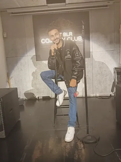 On stage at the comedy club, but I'm not joking around when it comes to my craft.