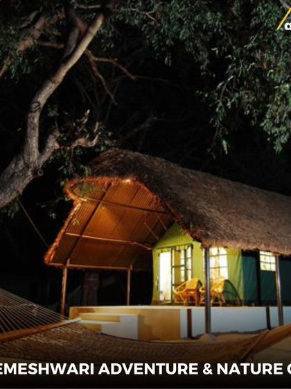 The Bheemeshwari Adventure and Nature Camp is perfect for a mix of relaxation and activity. After a day of adventure on the Cauvery river, unwind in a hammock outside your cozy cottage.