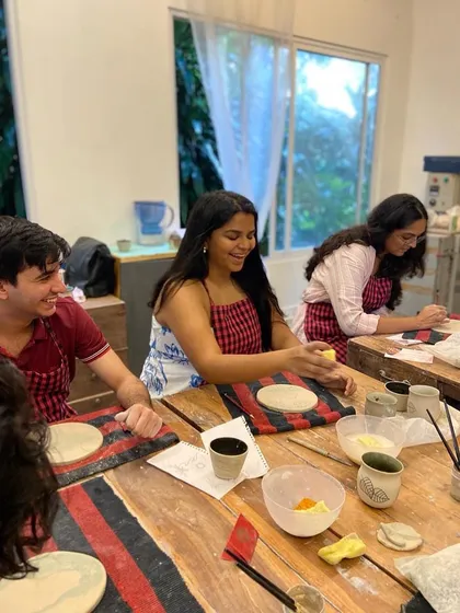 My workshops are for everyone. You can join a pre-scheduled session or book a private one for your group. It's a great way to spend time together, smiling and creating at the work table.