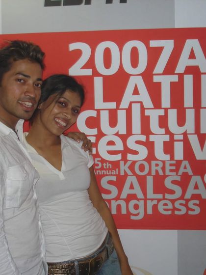Back in 2007 at the Korea & Salsa Congress. This was the beginning of our international dance adventures.