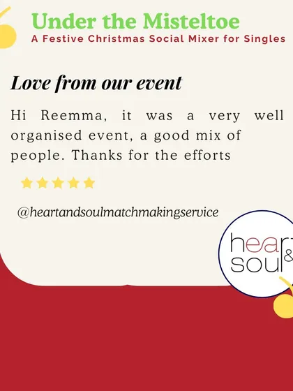 "A very well organised event, a good mix of people." This feedback from our 'Under the Mistletoe' mixer highlights the importance of curation and planning.