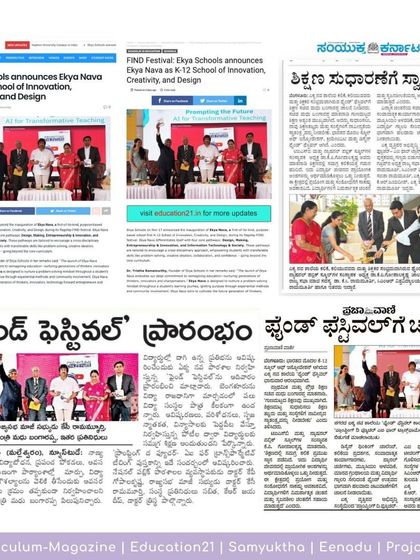 We are thrilled to announce the launch of Ekya Nava, inaugurated during the FIND Festival 2024, a vibrant celebration of experiential learning.