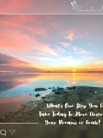What's one step you can take today to move closer to your dreams or goals? This is a question I often ask my clients. It's about taking small, consistent actions towards the life you want.