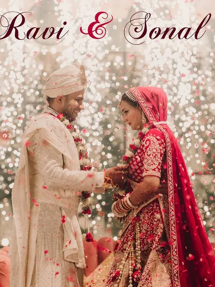A classic wedding portrait against a backdrop of a thousand fairy lights. We love creating these timeless images that capture the romance and elegance of the couple on their most important day.