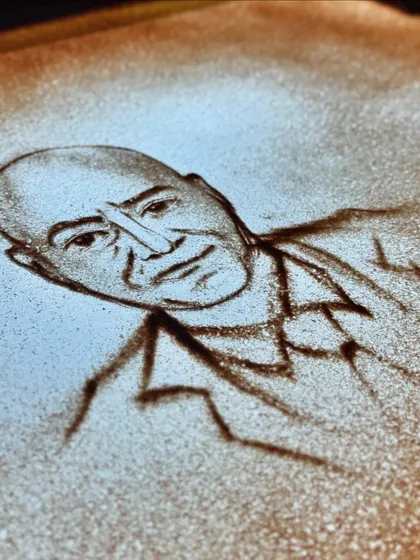 This sand portrait of CEO Sajen Aswani was part of a performance celebrating 40 years of the Tolaram Group in Africa. I specialize in creating tribute films that honor the leaders and visionaries behind a company's success.