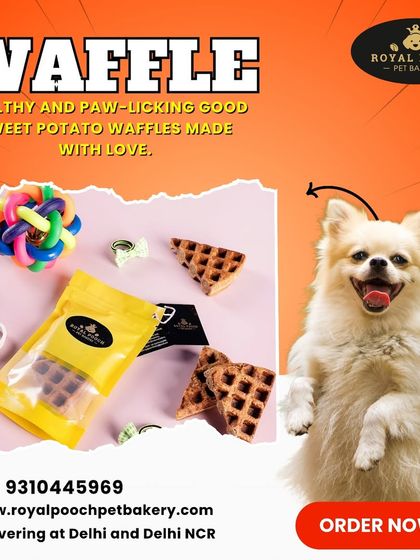 These healthy and paw-licking good sweet potato waffles are made with love. They are a great source of vitamins and fiber, making them a snack you can feel great about giving your dog.