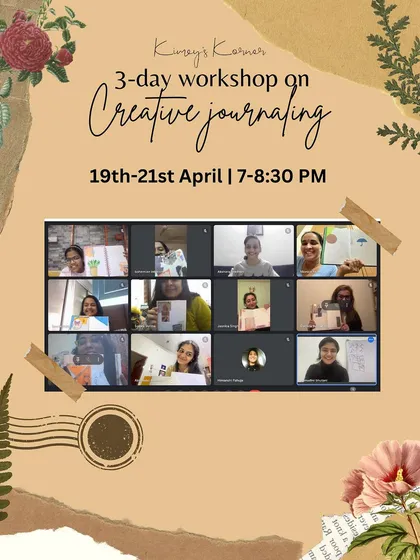 A happy screenshot from my 3-day creative journaling workshop. It's a space for learning, sharing, and asking questions, perfect for anyone who has never thought they could journal before.