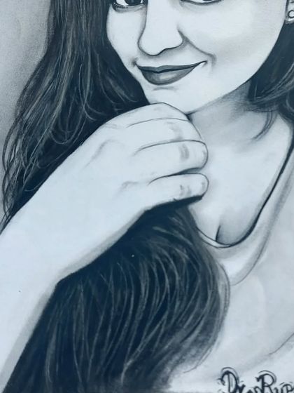 A beautiful piece of handiwork. This framed portrait of a woman shows the quality and care we put into every order.