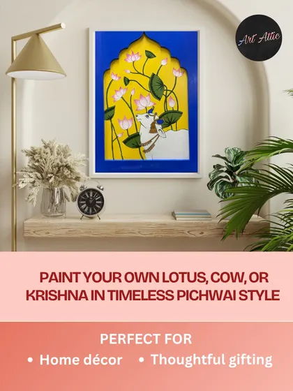 You don't need any experience to create something stunning for your home. I guide beginners through traditional art forms like this beautiful Pichwai painting, helping you make a timeless piece that you can proudly display or gift to someone special.