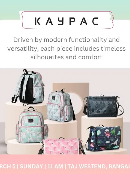 Featuring Kaypac's diaper bags and backpacks, which offer modern functionality and timeless style.