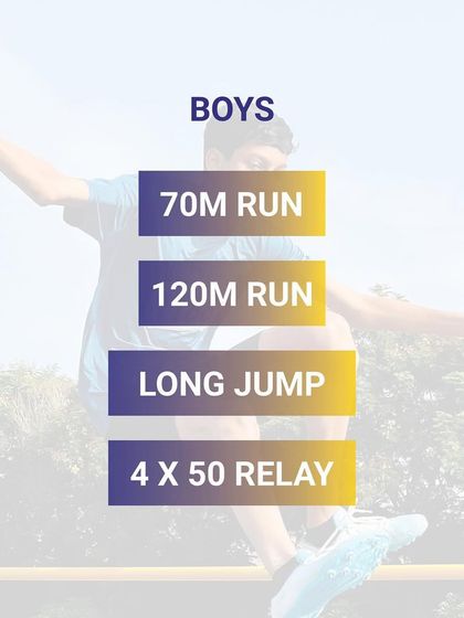 The list of events for the Boys U-10 category.