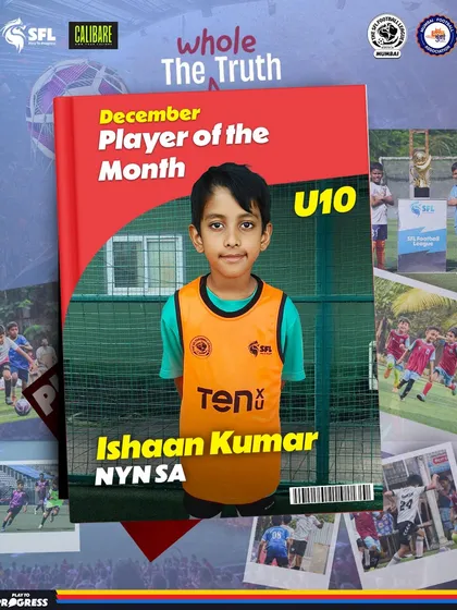 Recognizing excellence and consistency. Ishaan Kumar is our U10 Player of the Month for December.