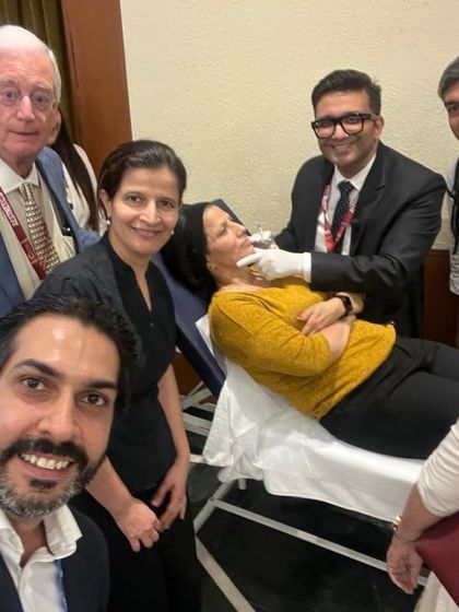 A hands-on learning session with esteemed colleagues. Practical demonstrations and collaborative learning are essential for refining our skills and treatment protocols.