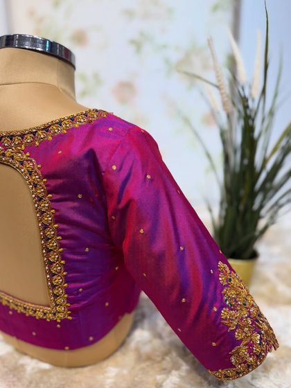Chaithu Gowda - Custom Designer Ethnic Wear Custom Embroidered Blouses photo 82