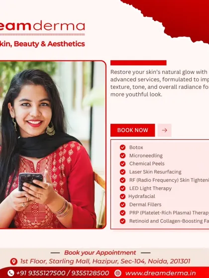 This graphic lists some of our most advanced and popular services, including Botox, Microneedling, Chemical Peels, and PRP therapy. We use these tools to restore your skin's natural glow and youthful texture.