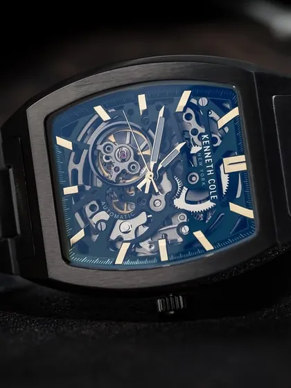 For this Kenneth Cole timepiece, we focused on capturing the intricate details of the skeleton dial. Macro photography like this highlights craftsmanship and the luxury quality of the product, building desire and trust with discerning customers.