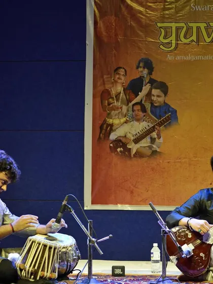 Performing with Rohit Mujumdar dada on tabla in Pune. Though it was our first time, the musical connection was instant and powerful.