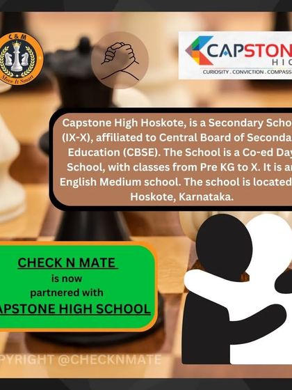 Another look at our partnership announcement with Capstone High School. We are excited to work together to promote chess.