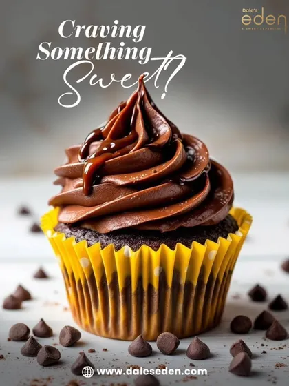 Craving something sweet? This rich, chocolate-drizzled cupcake is the perfect cure.
