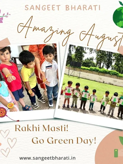 August was a month full of festive fun and learning. We celebrated Rakhi with handmade crafts and also held a "Go Green Day" to teach our children about environmental consciousness.