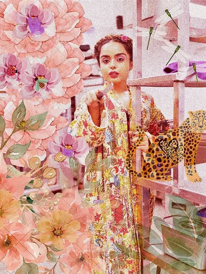 My Frida Kahlo inspired look for a Halloween event. This artistic, collage-style image captures the rebellious and creative spirit I bring to themed parties, blending art, music, and fashion.